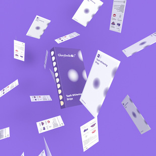 v34牙贴干式美白牙贴牙齿美白去黄炫白去渍美白条洁牙贴跨境