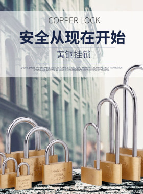 地球牌纯铜挂锁抽屉小挂锁小锁扣挂锁门锁长梁锁铜挂锁薄型箱包锁