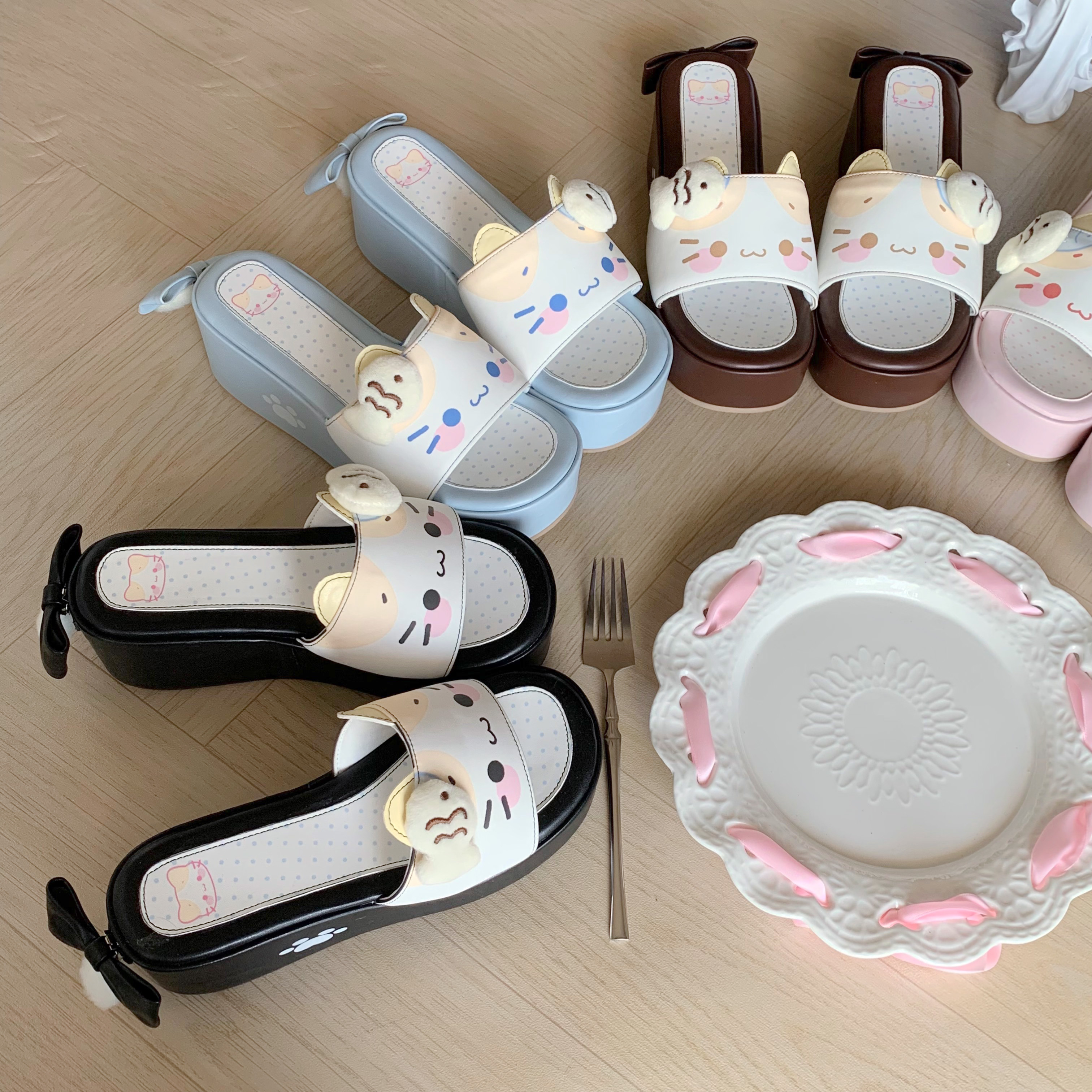 少量余全款预约幻境童话可爱厚底拖鞋甜美小猫轻便舒适少女心爆棚
