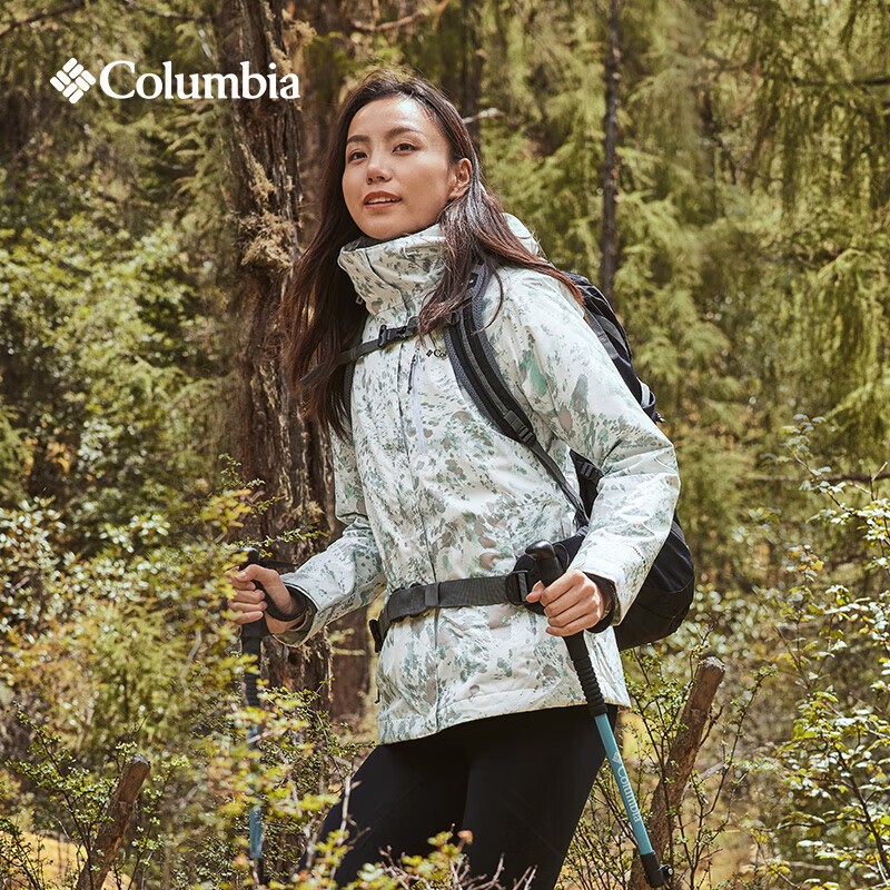 Columbia哥伦比亚冲锋衣女防风防水热能反射棉服三合一外套WR0635