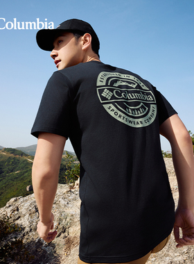 Columbia哥伦比亚短袖男女同款户外舒适旅行运动短袖T恤AJ2960