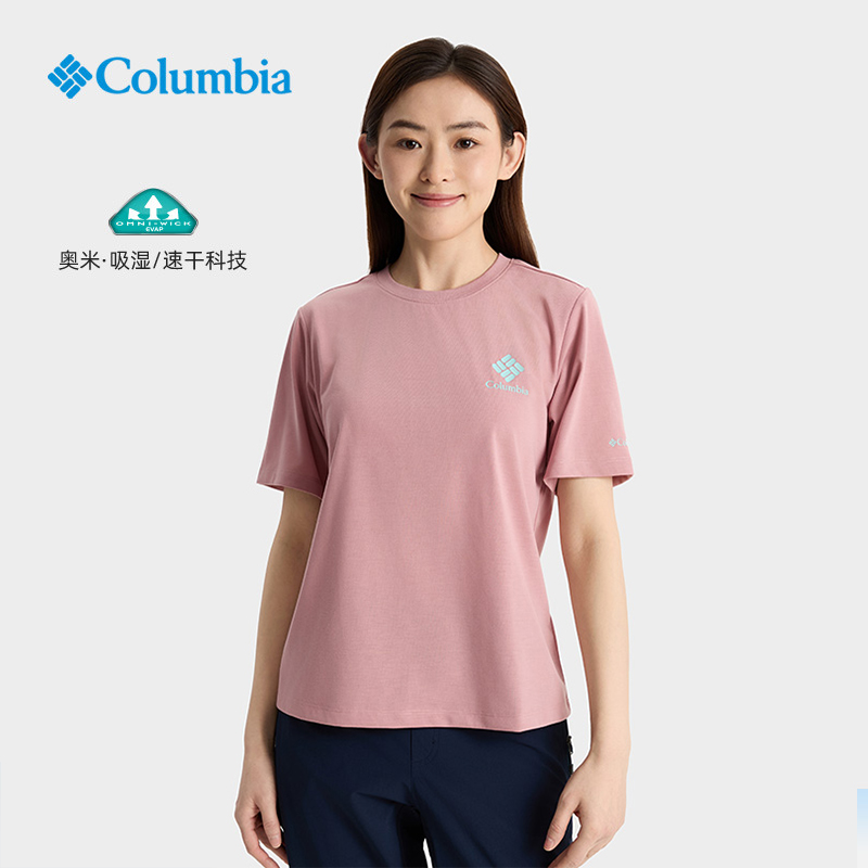 Columbia25春夏新品动短袖T恤女