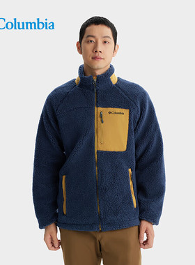 Columbia哥伦比亚24秋冬户外保暖立领休闲抓绒衣男外套AE0918