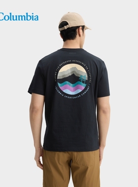 Columbia哥伦比亚户外25春夏新品男女舒适旅行运动短袖T恤AE3676