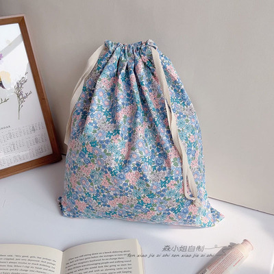 原创自制韩系ins碎花收纳袋