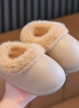 小童包跟棉拖鞋EVA 防水宝宝加绒加厚保暖秋冬季婴幼儿外穿雪地靴