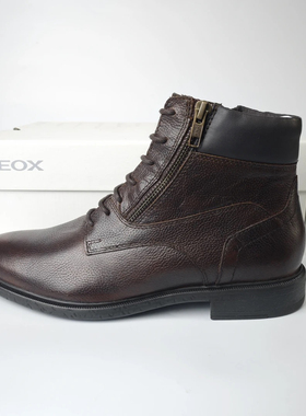 GEOX杰欧适会呼吸的鞋男士牛皮中帮皮鞋/带侧拉链U367HD C6024