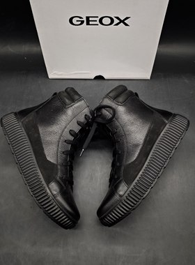 37码GEOX健乐士专柜撤柜女士牛皮革靴子 D46XFC C9999