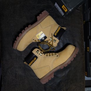 CAT卡特钢头款大黄靴防砸经典款户外马丁靴高帮靴P703376部分微瑕