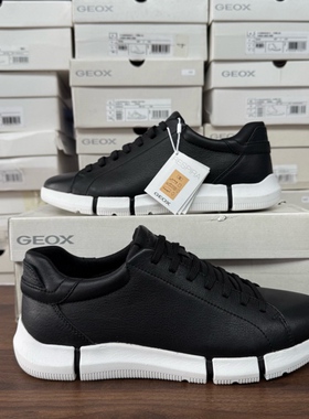 42码 GEOX健乐士专柜撤柜男士轻量化低帮休闲鞋 U45FFA C9999