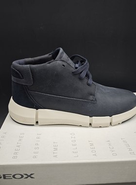 GEOX健乐士专柜撤柜男士牛皮革休闲短靴 U26F6A C4002