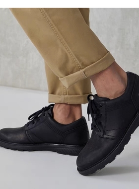 CAT卡特专柜撤柜OLY2.0系列耐磨透气运动休闲皮鞋超轻黑色P725211