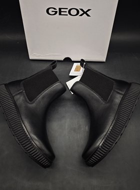 36/37/38码 GEOX健乐士专柜撤柜女士牛皮革靴子 D46XFB C9999