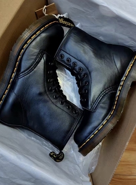 36 37 38码 黑色头层牛皮女士马丁靴 年终清仓 孤品默认微瑕
