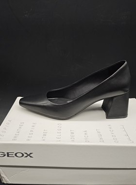 GEOX健乐士女鞋高跟鞋黑色牛皮透气轻盈 EVA 大底 D36VCA C9999