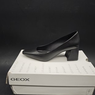 GEOX健乐士女鞋高跟鞋黑色牛皮透气轻盈 EVA 大底 D36VCA C9999