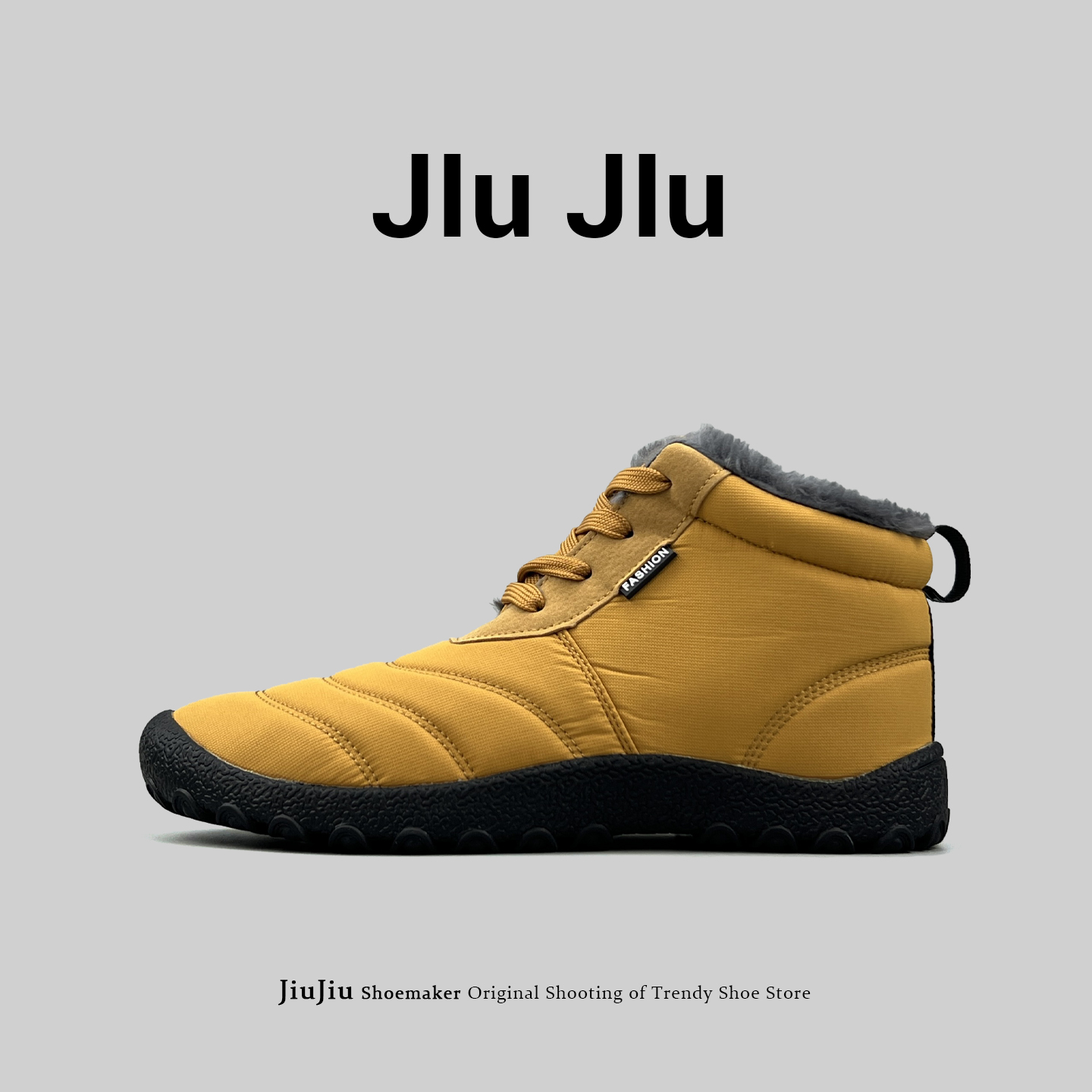 徒步冬季高帮大码防滑防水雪地靴