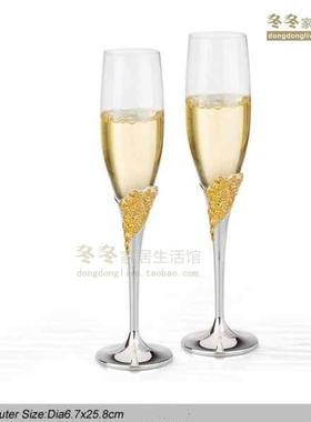 蓝纳克斯香槟杯 酒杯 Marchesa Rose Toasting Champagne Flutes