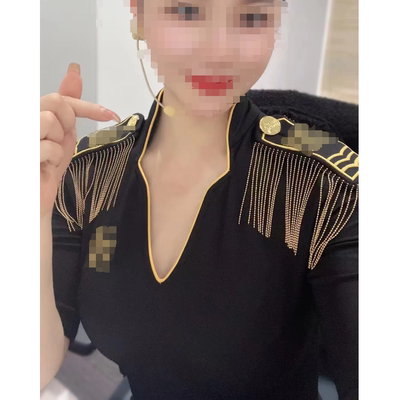 战袍2024罗马布刺绣形体服