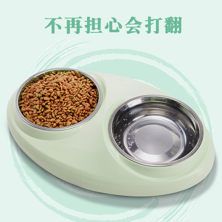 新品宠物食盆防翻防滑狗双盆泰迪双碗可爱猫碗双碗盆不锈钢狗狗碗|ruв категории животное/Животное питание и принадлежностей, кошка/собака товаров, чаша - от Buy2taobao.com для оказания профессиональной услуги покупки агента Taobao