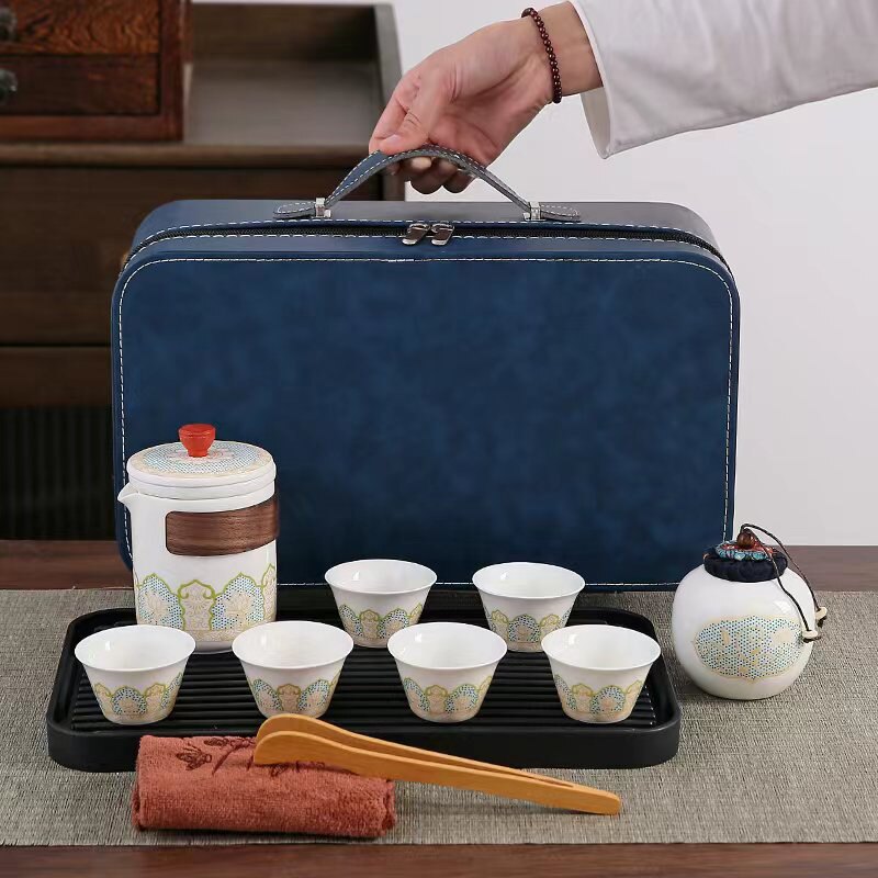 公司周年庆纪念品商务礼品定制l旅行茶具