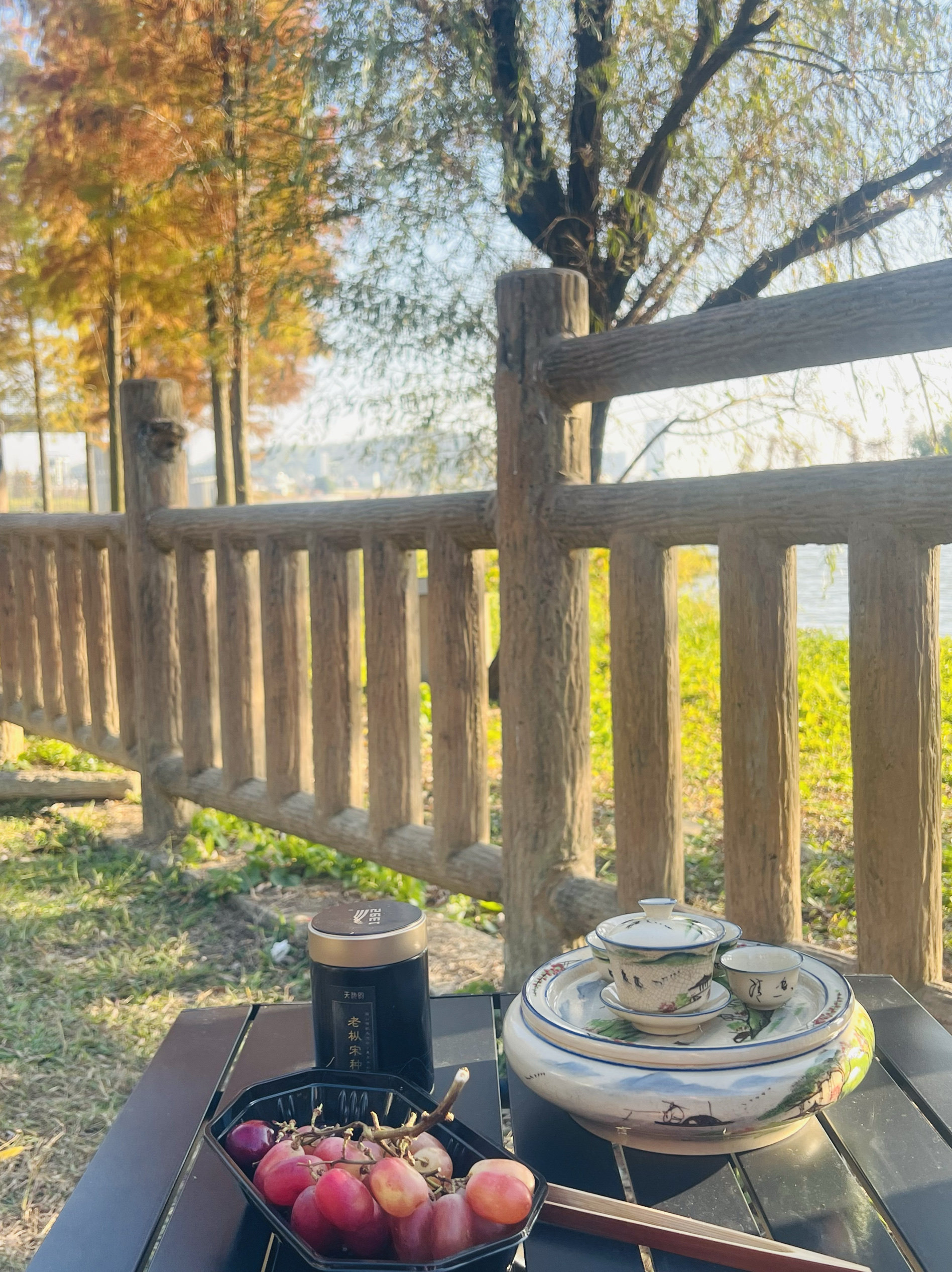 潮州老枫溪茶具手绘工夫公鸡茶盘 蓝彩粉彩牡丹茶杯盖碗 古玩收藏