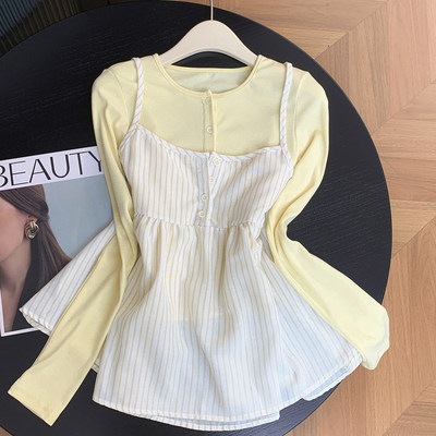 2026早春新款韩系条纹吊