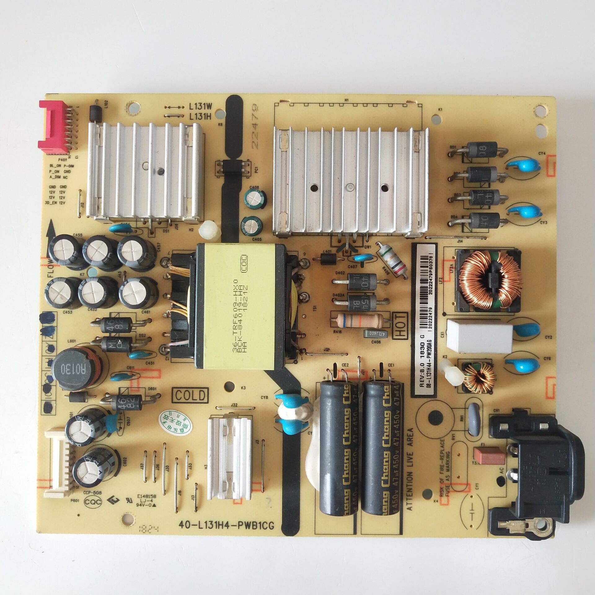 TCL 55T3液晶电视电源板40-L131H4-PWB1CG测试好.