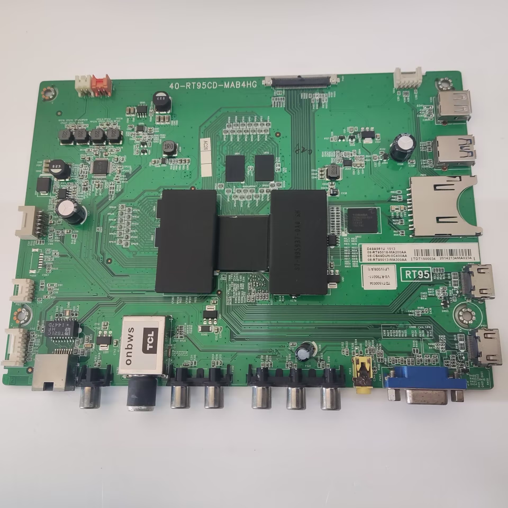 原装TCL D49A561U电视主板40-RT95CD-MAB4HG配屏LVU485SE4L CD9