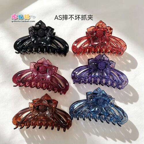 AS盘发耐用抓夹花朵立体夹子