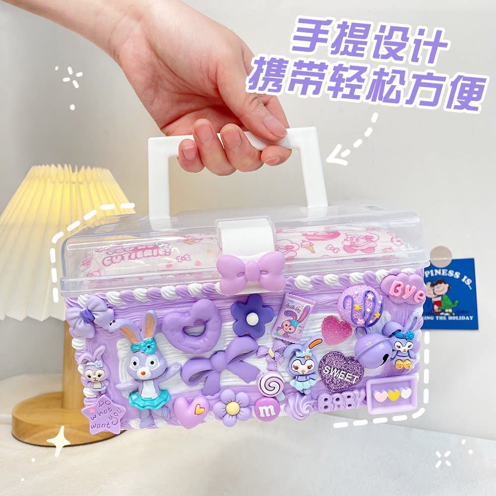 创意diy口罩收纳盒家用储物防尘透明盒子化妆品药品桌面收纳神器