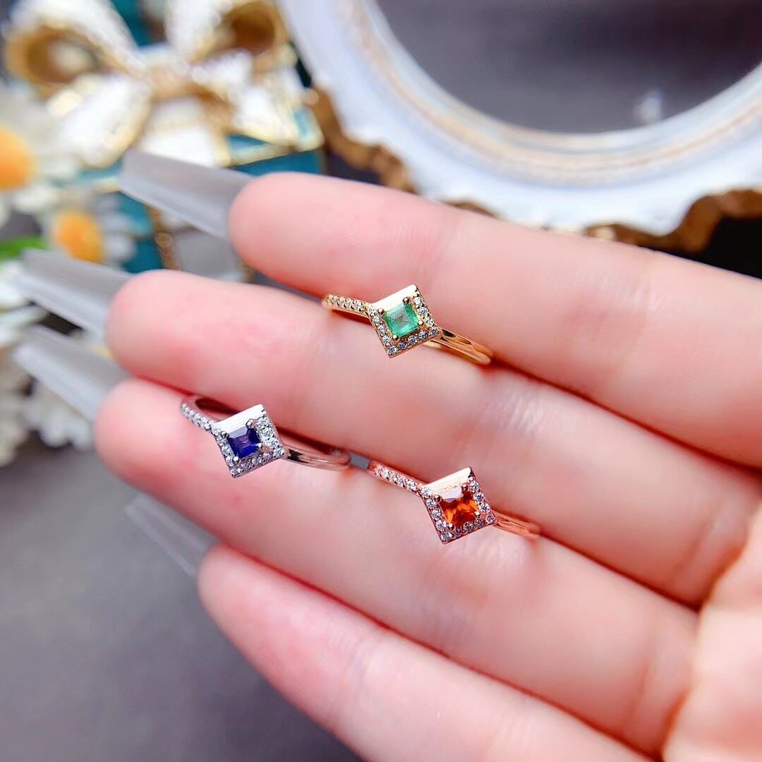 女银轻奢时尚正方形3*3戒指空托