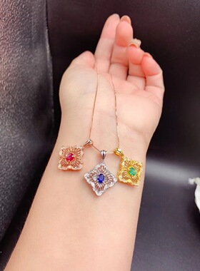 女银饰品椭圆形吊坠气质轻奢