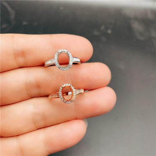 女银饰品气质简约女戒椭圆形