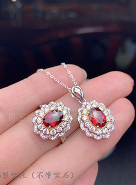 s925纯银椭圆68mm+重工电镀戒指