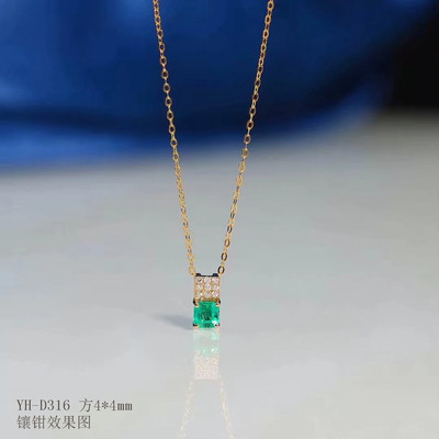 吊坠空托4*4mm彩宝小巧精致优惠