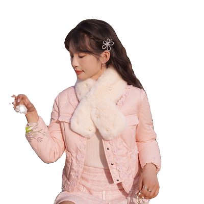 ATAR珠片天鹅绣花羽绒服