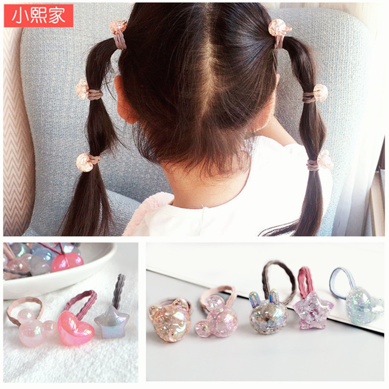 不伤发宝宝发饰品韩国爆裂球小皮筋头发少小发圈女孩子羊角辫头绳