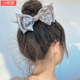 气质公主银色蝴蝶结皮筋韩系女童发圈儿童发饰女孩丸子头宝宝发绳