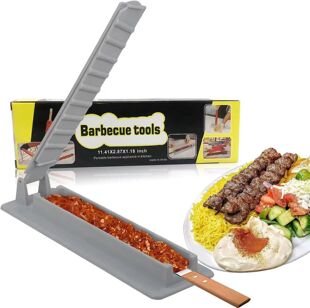 跨境 Skewers Kebab Maker Grill 户外烧烤穿肉器BBQ串肉器工具串
