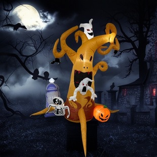 饰充气气模 现货幽灵南瓜枯树精LED发光庭院万圣节装