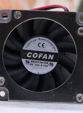 COFAN 3.5CM 12V 0.10A FB3510H12B 涡轮鼓风机 显卡 一体机 风扇