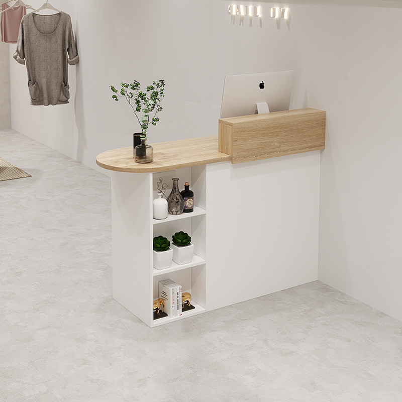 吧台收银台店铺小型网红简约服装店女装美容院柜台轻奢收银桌理发