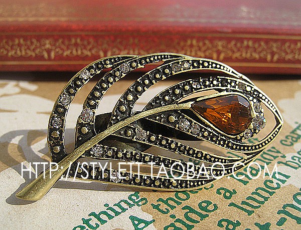 复古双环开口可调节戒指