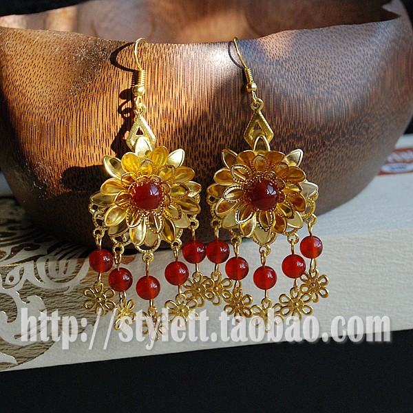 手工新娘婚礼古典风汉服旗袍耳环