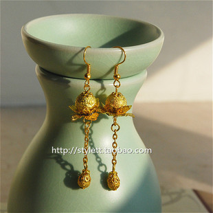 秀禾新娘中式婚礼旗袍龙凤褂汉服耳饰品手工耳环耳夹COS耳坠