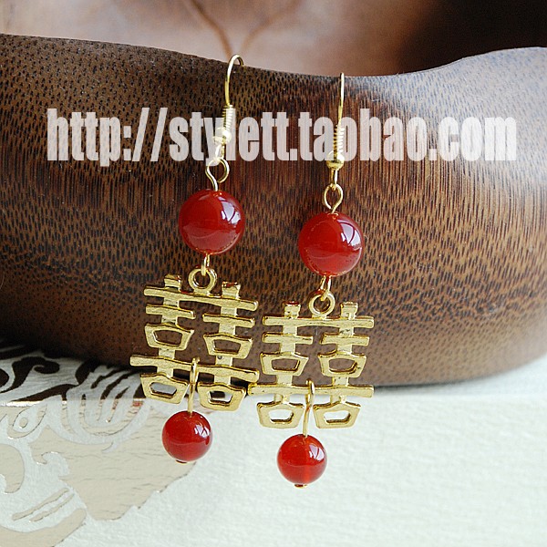 手工新娘古装汉服旗袍结婚耳夹