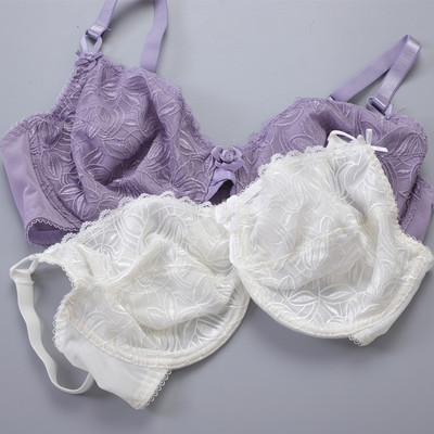 欧美大胸显小超薄文胸薄款防下