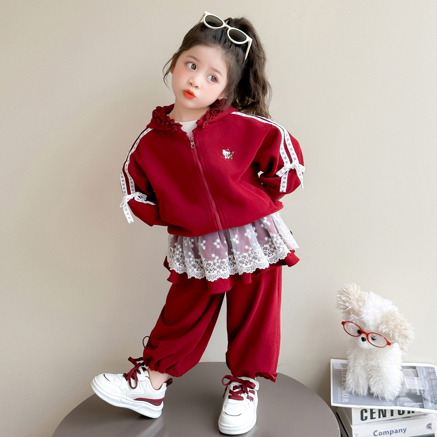 女童春装套装2026新款韩版披帘秋季连帽卫衣两件套洋气休闲童装潮,童装/婴儿装/亲子装,儿童运动套装,淘宝优惠券,粉丝福利购,淘宝优惠卷