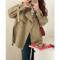 Плащ, куртка, подходит для подростков, в корейском стиле